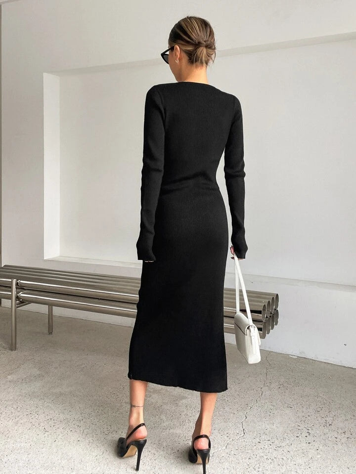 #N Kuro long knit(V-neckline)