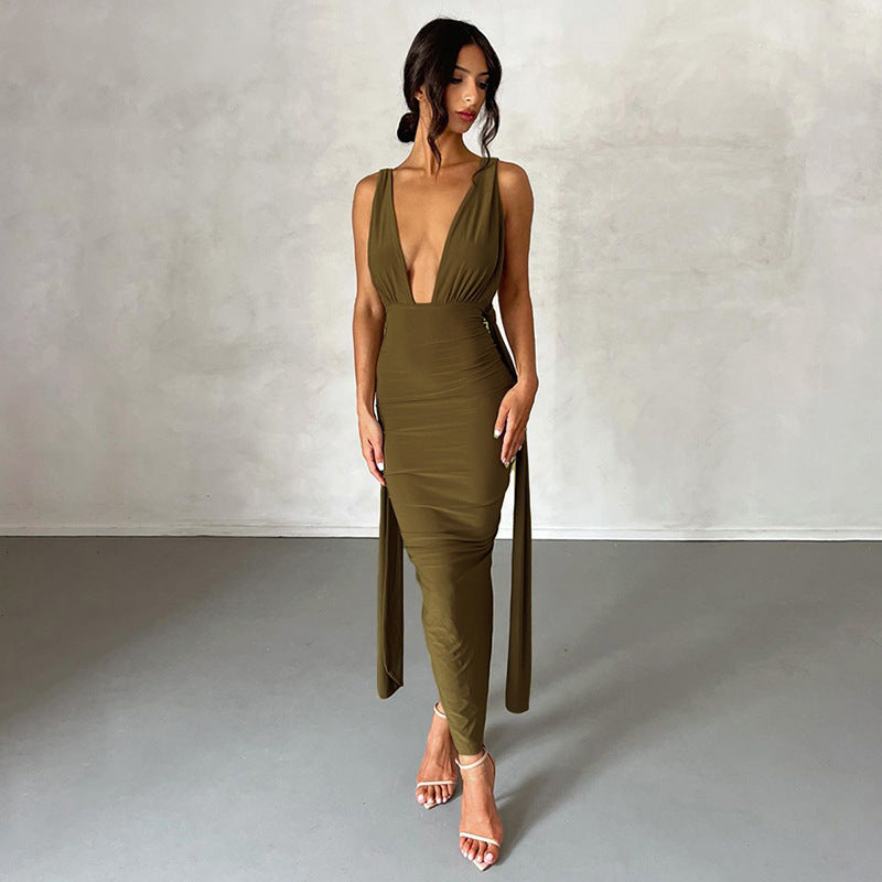 #F004 Olive DRESS