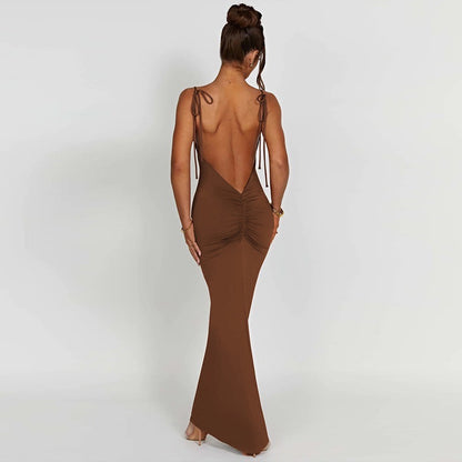 #B392 Brown dress