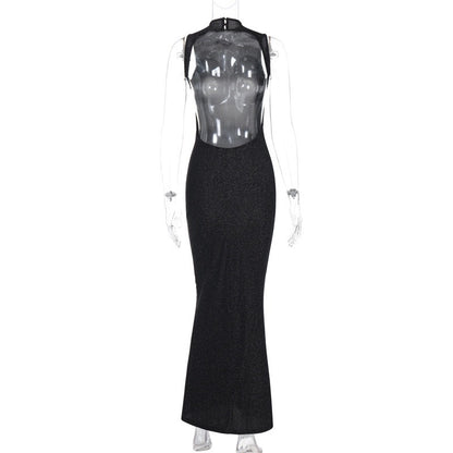 #N396 Black sparkle dress